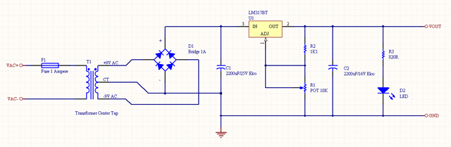 Rangkaian Power Supply Adjustable LM317 | the atmojo